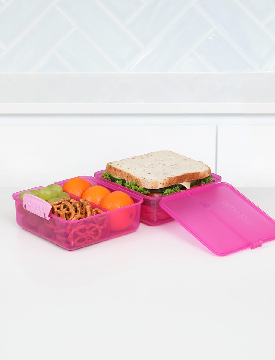 Sistema Lunch Box – BPA Free Plastic Pink 1.4L