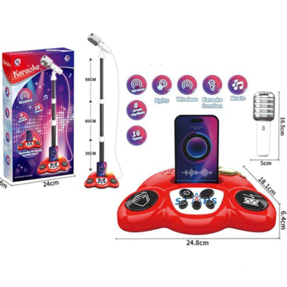 Hey Music Kids Karaoke Microphone with Stand