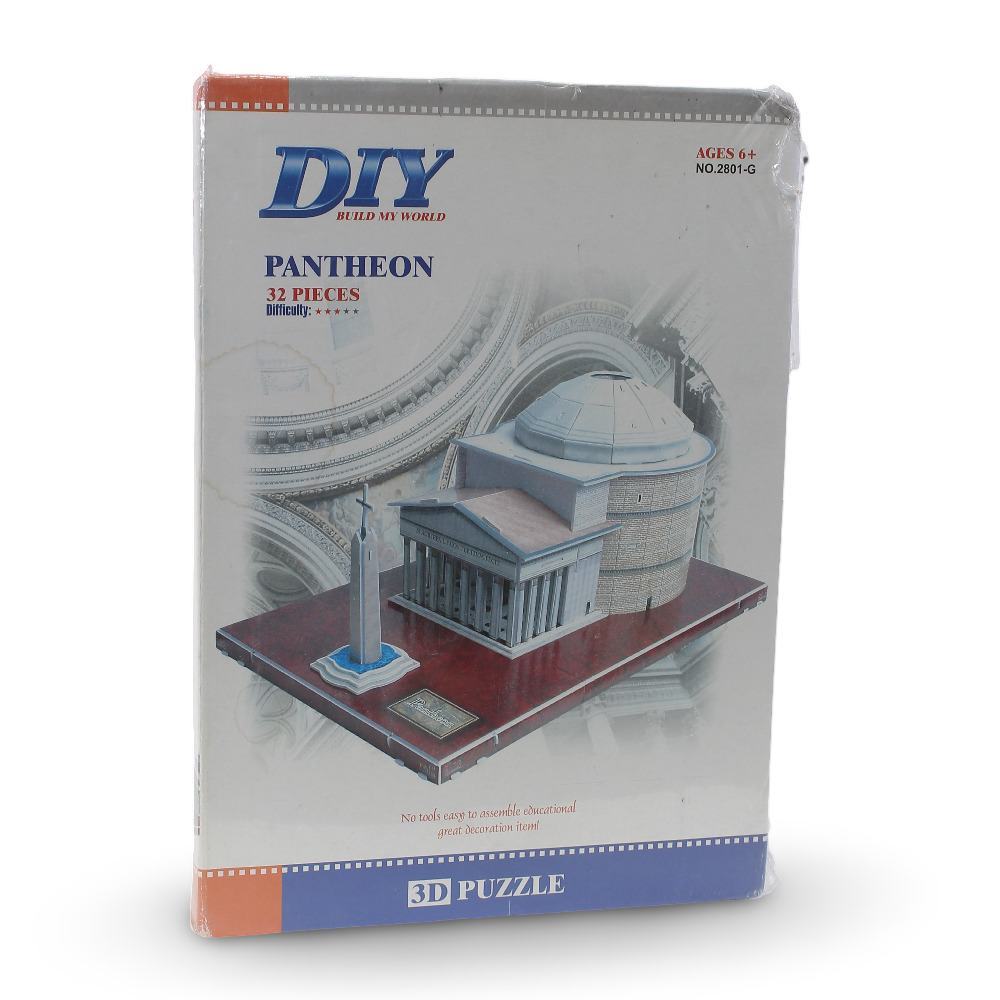DIY Build My World 3D Pantheon Jigsaw Puzzle – 32 Pcs