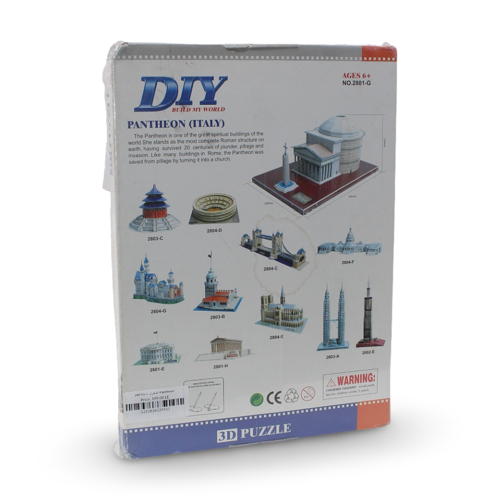 DIY Build My World 3D Pantheon Jigsaw Puzzle – 32 Pcs