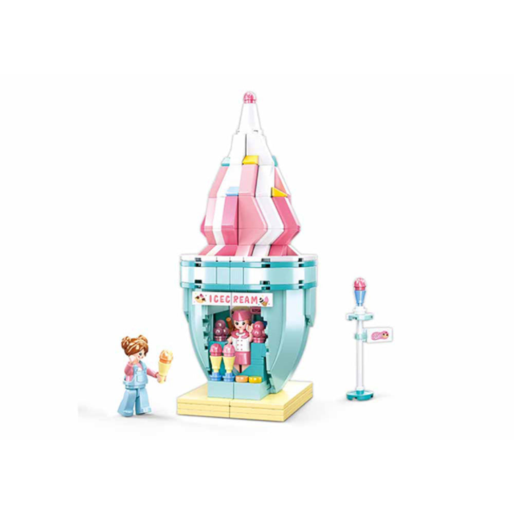 Sluban Creator Ice Cream Shop Building Blocks Set - 247 Pcs