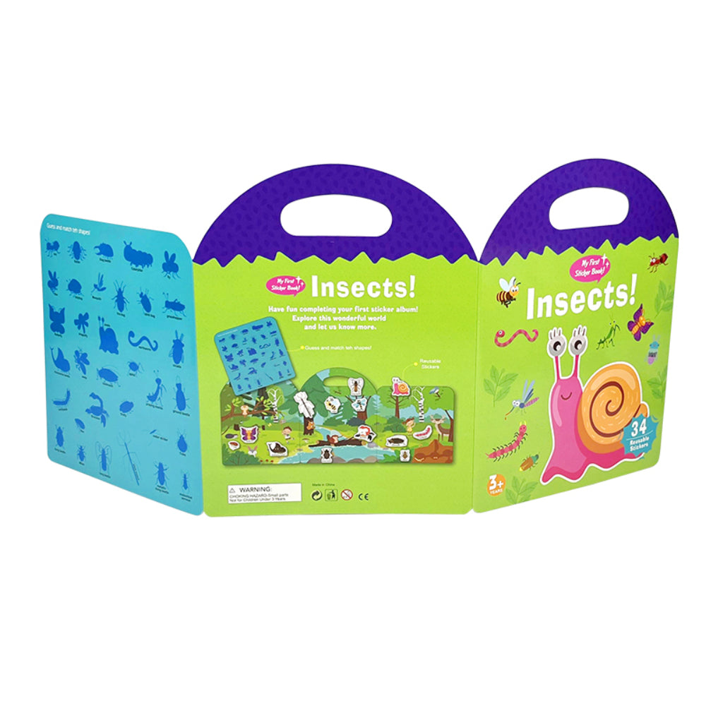 My First Stickers Book Insects Reusable Stickers – 34 Pcs - Toys - Bright Future