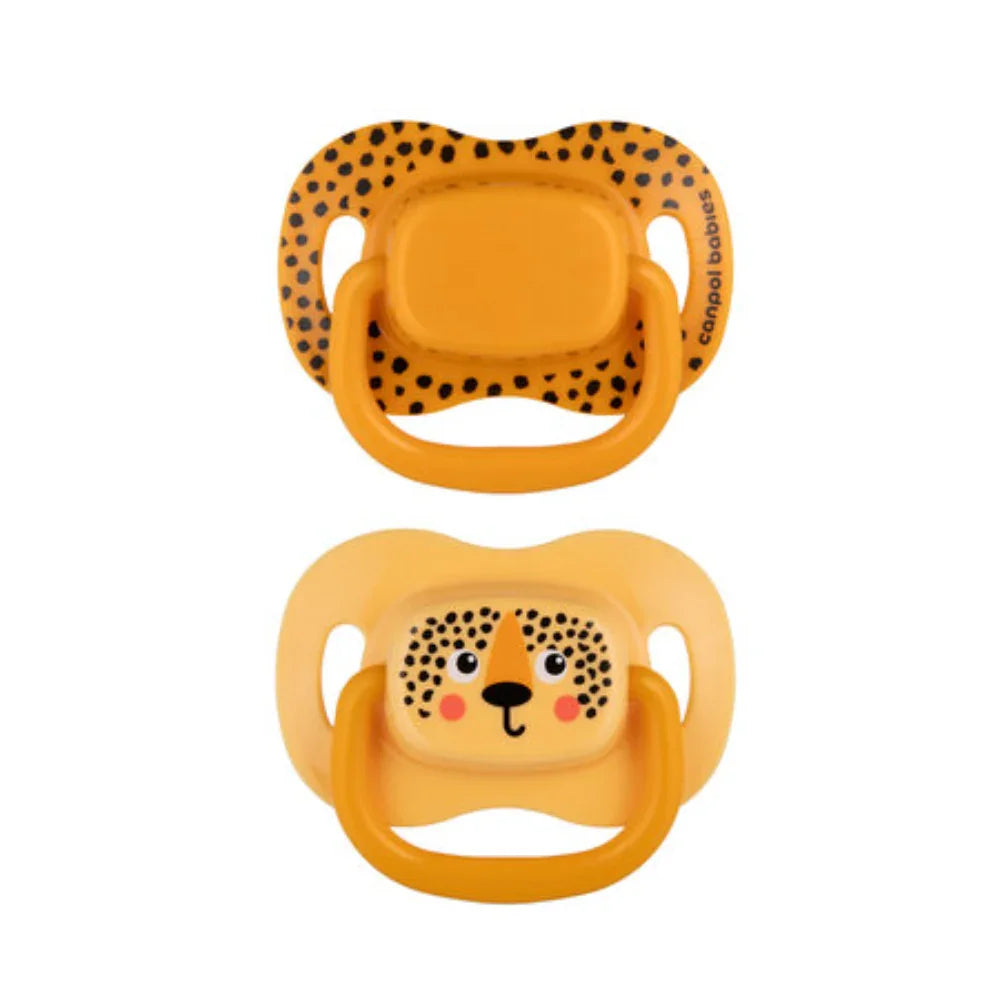 لهايات كانبول بيبيز سيليكون انسيابية الهواء مع علبة تعقيم 6-18 شهر – برتقالي (قطعتين)