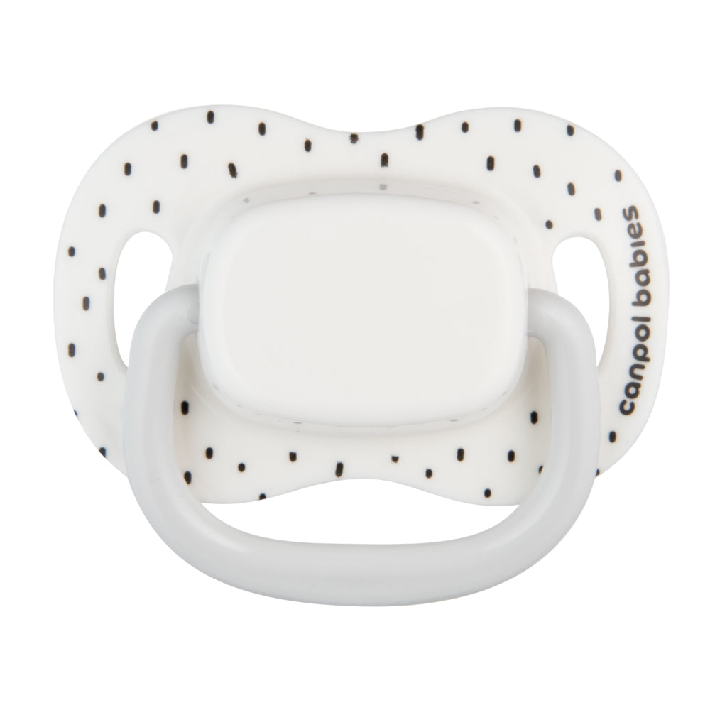 Canpol Babies Silicone Symmetrical Soother 6-18m White (2Psc)