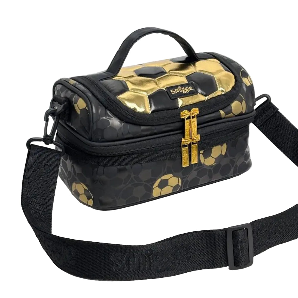 Smiggle Lunch Bag Football Design – Black & Gold