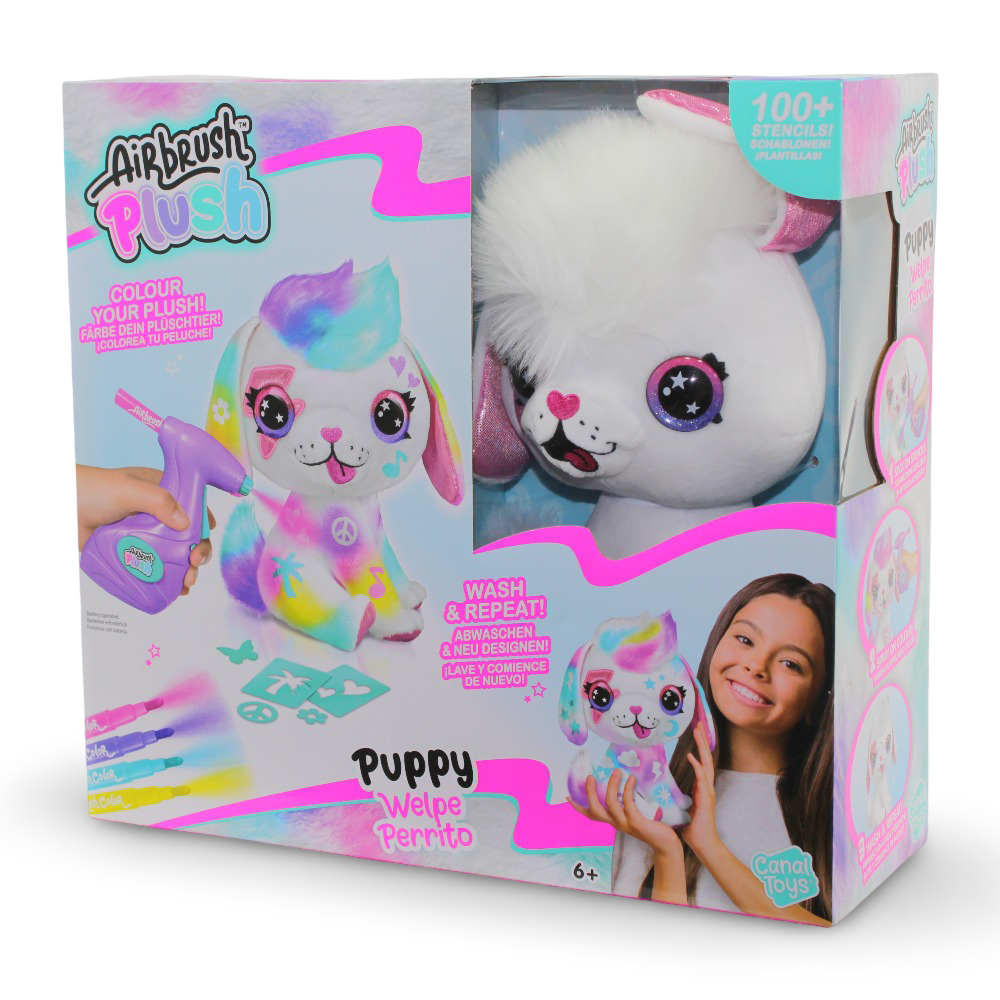 Airbrush Plush Puppy Toy