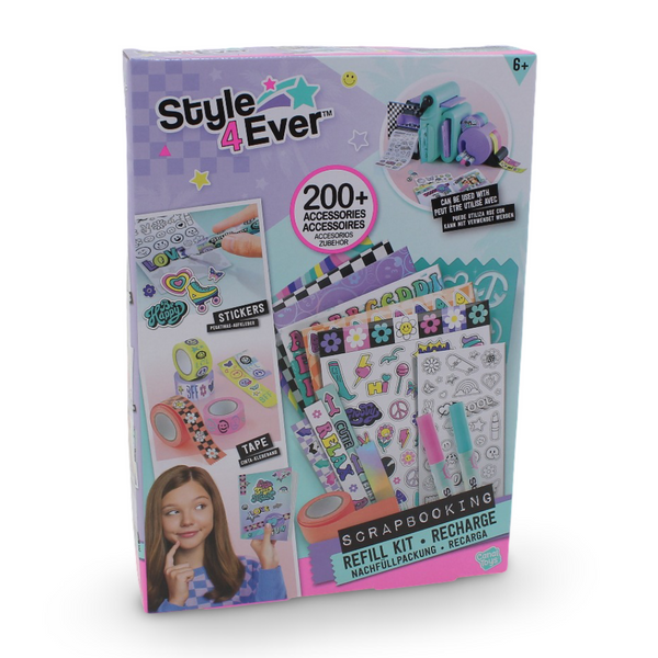 Style 4 Ever مجموعة تعبئة وإعادة تعبئة سجل القصاصات