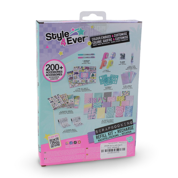 Style 4 Ever مجموعة تعبئة وإعادة تعبئة سجل القصاصات