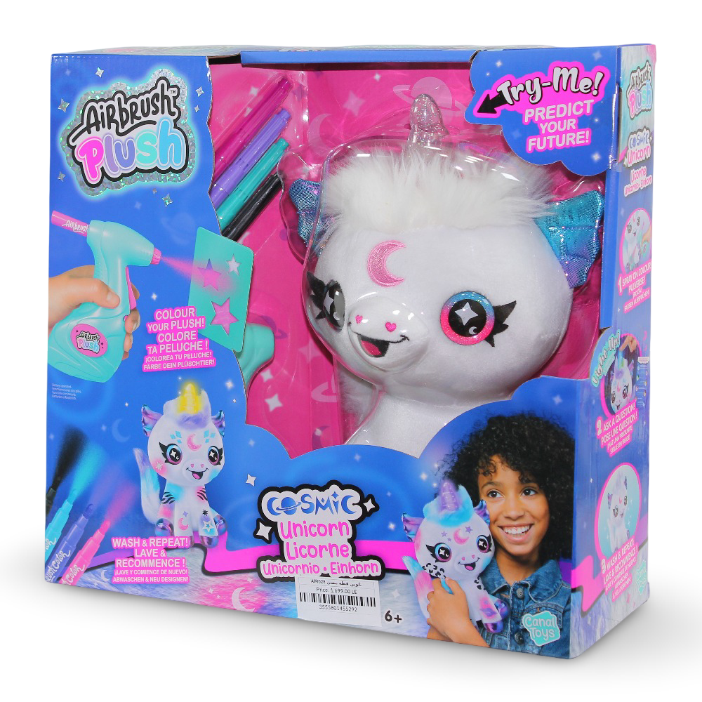 Airbrush Plush Light Up Cosmic Cutie Unicorn Toy