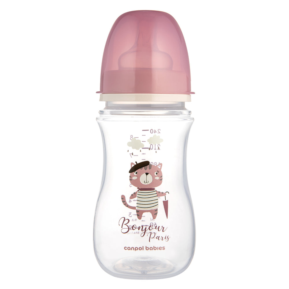 Canpol Babies Easy Start Anti-Colic Wide Neck Bottle 240ml – Pink