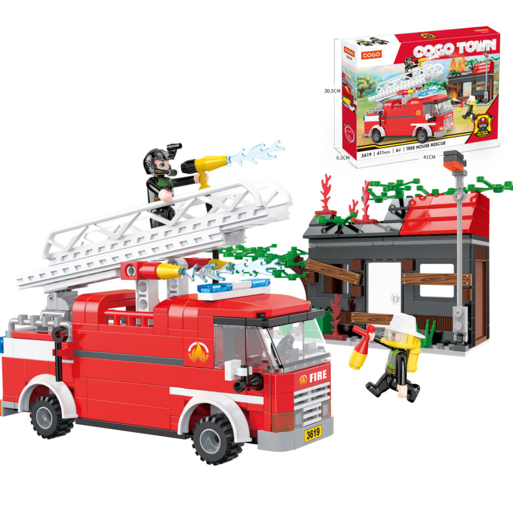 Cogo Town Tree House Rescue Building Blocks Set – 411 Pcs