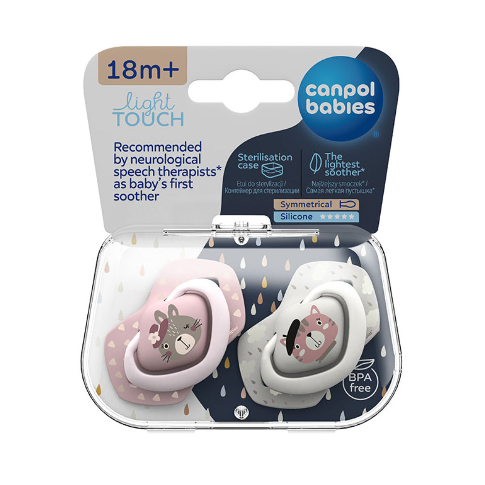 Canpol Babies Silicone Soother Light touch 18m+ - Bonjour Paris (2Pcs)