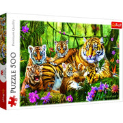 Jigsaw Puzzle Family of Tigers, 500 Piece