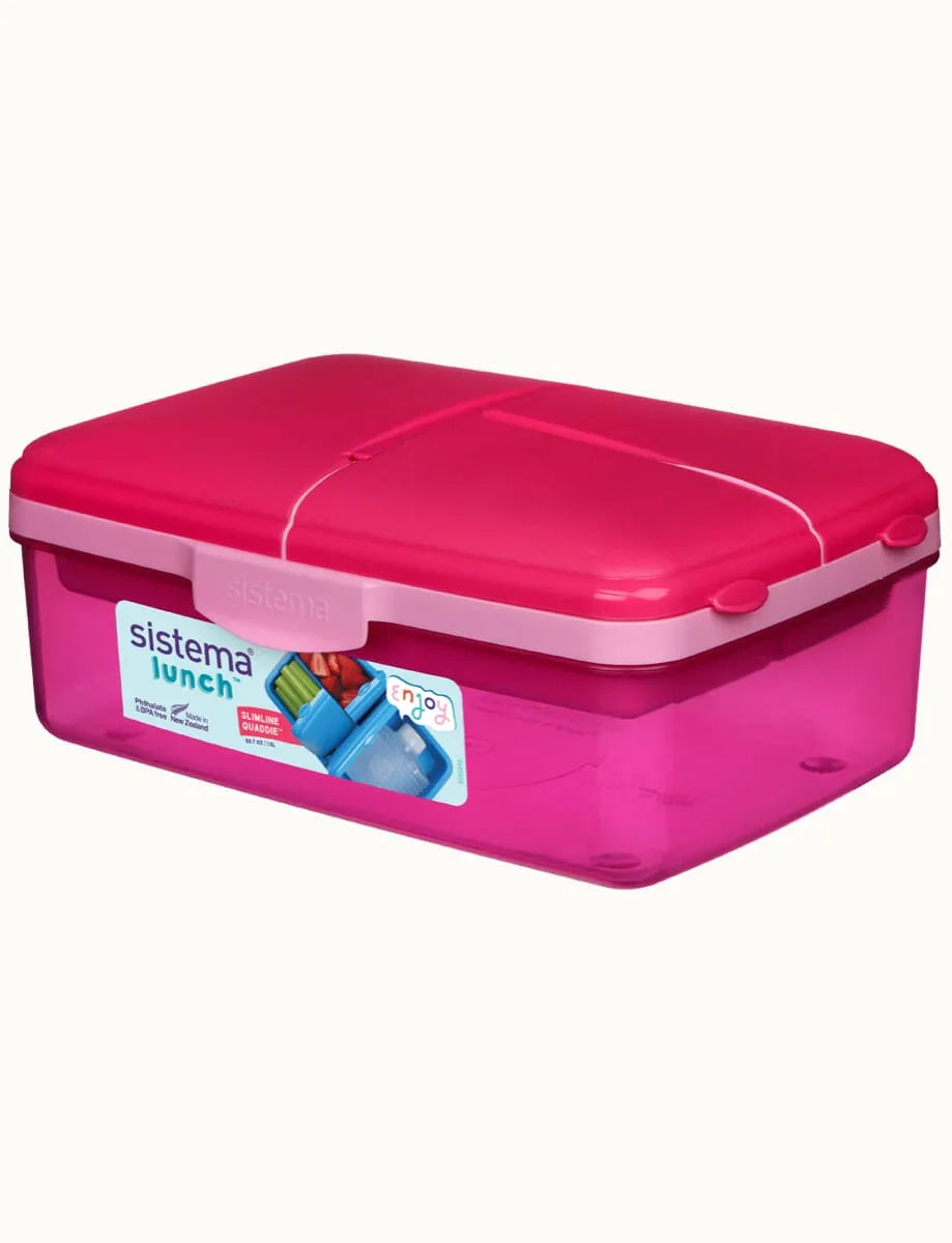 Sistema Lunch Box – BPA Free Plastic Pink 1.5L - School
