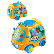Multi-Function Music Baby Car Toy – Orange & Green