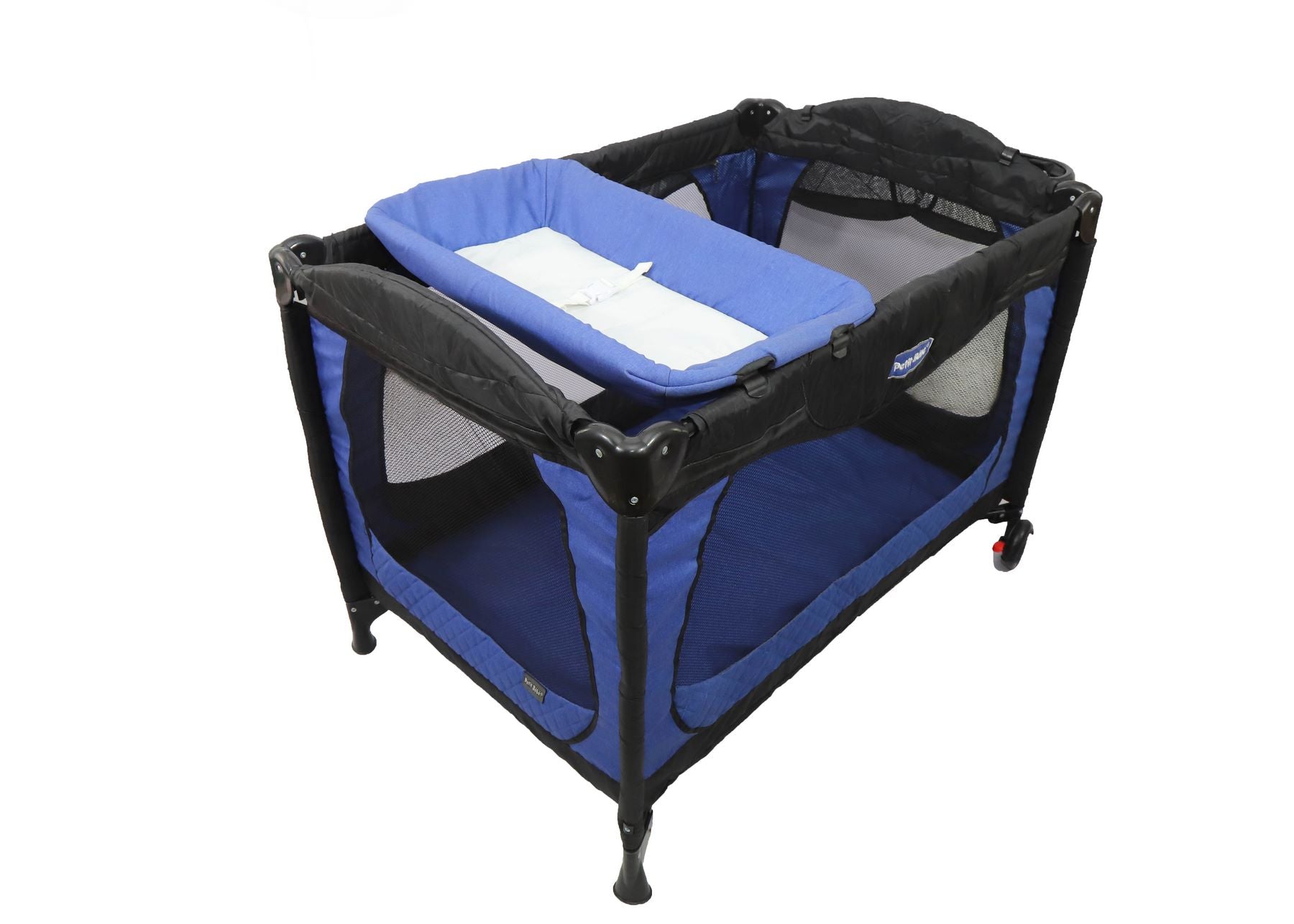Baby Play Pen  Premium Waterproof Linen – Blue