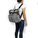 Petit Bebe Baby Diaper Bag Premium – Grey & Black