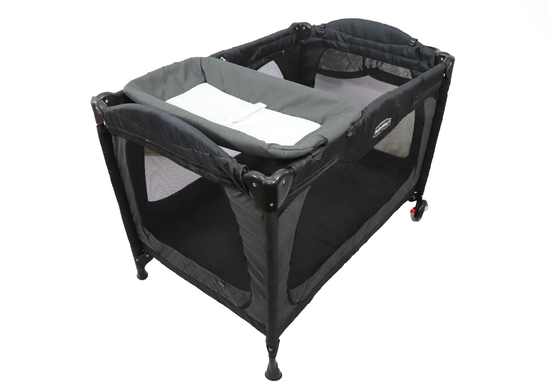 Baby Play Pen – Premium Waterproof Linen – Black