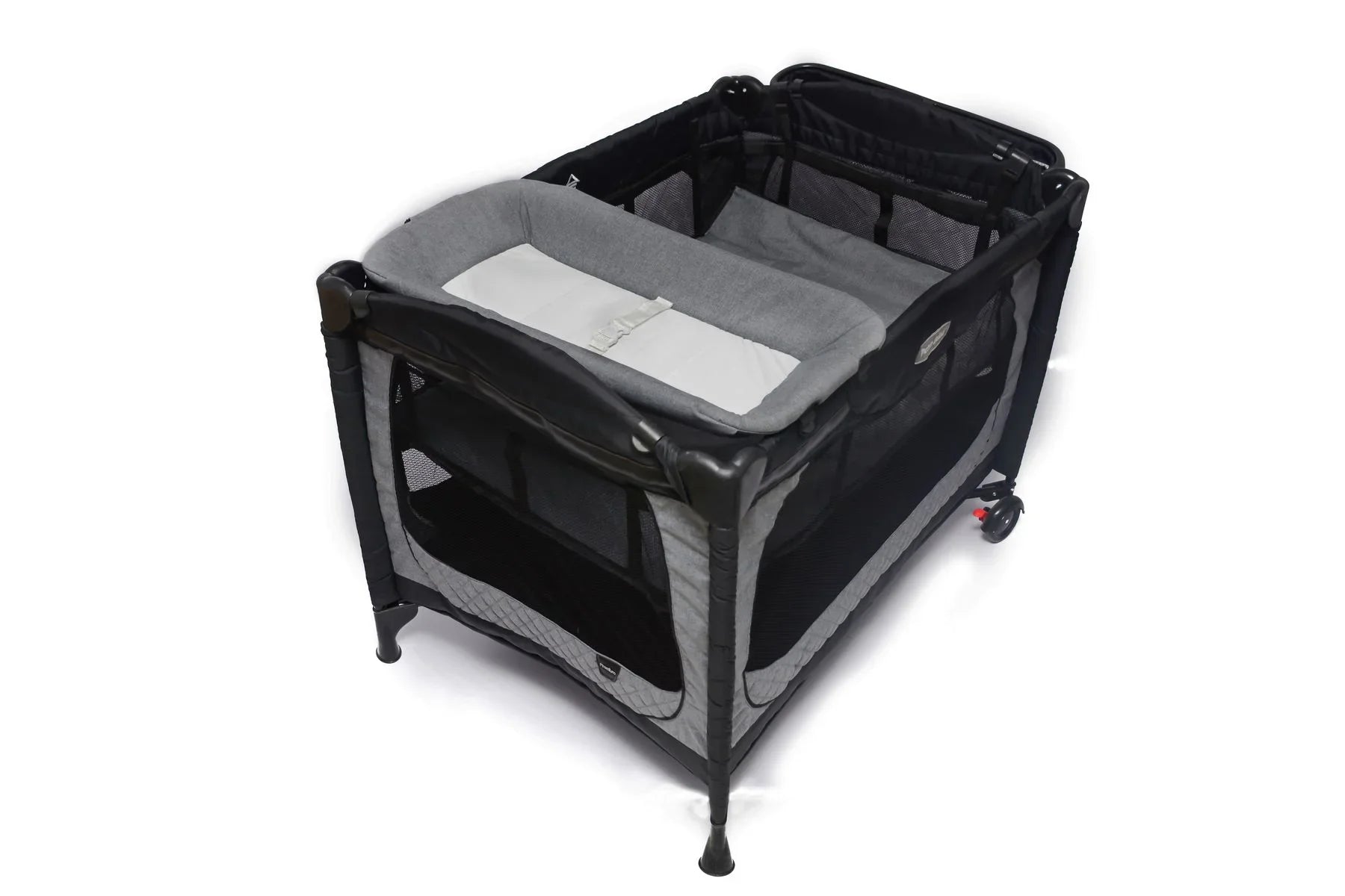 Baby Play Pen – Premium – Waterproof Linen – Grey