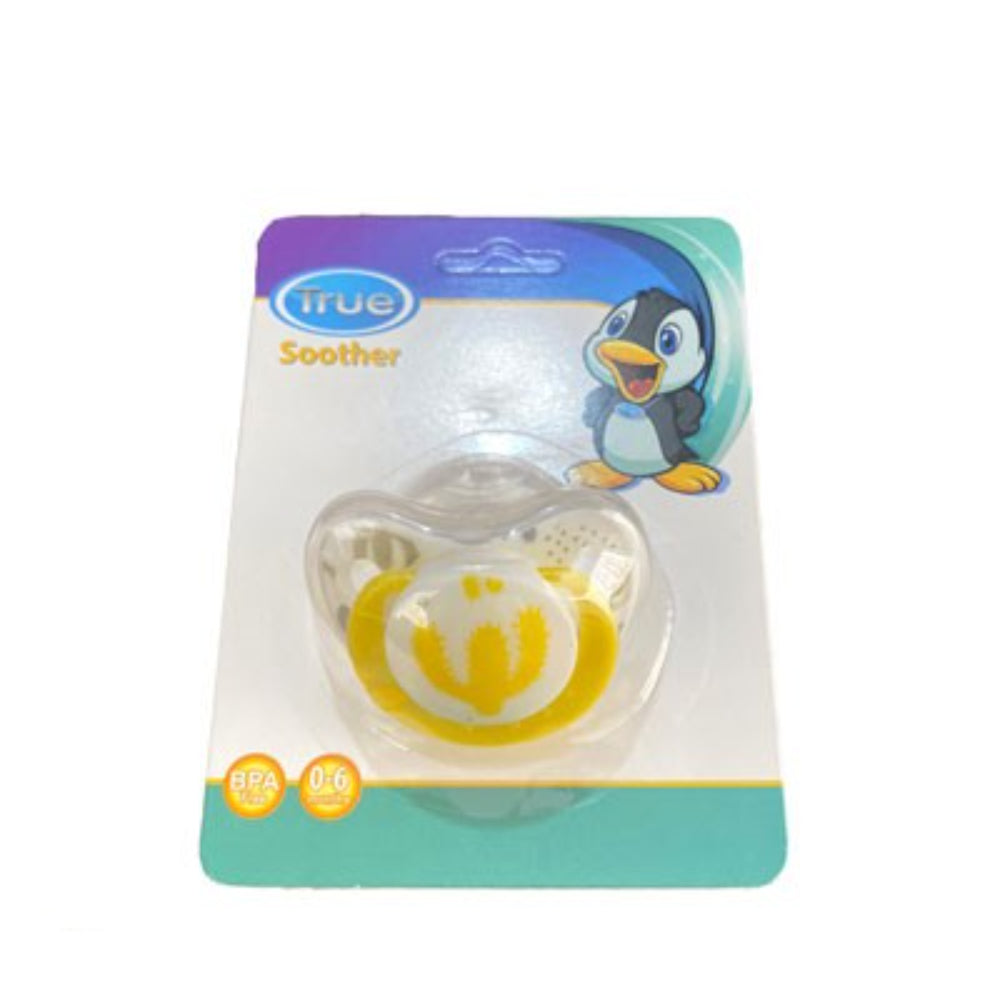 True Silicone Soother 0-6m – Yellow