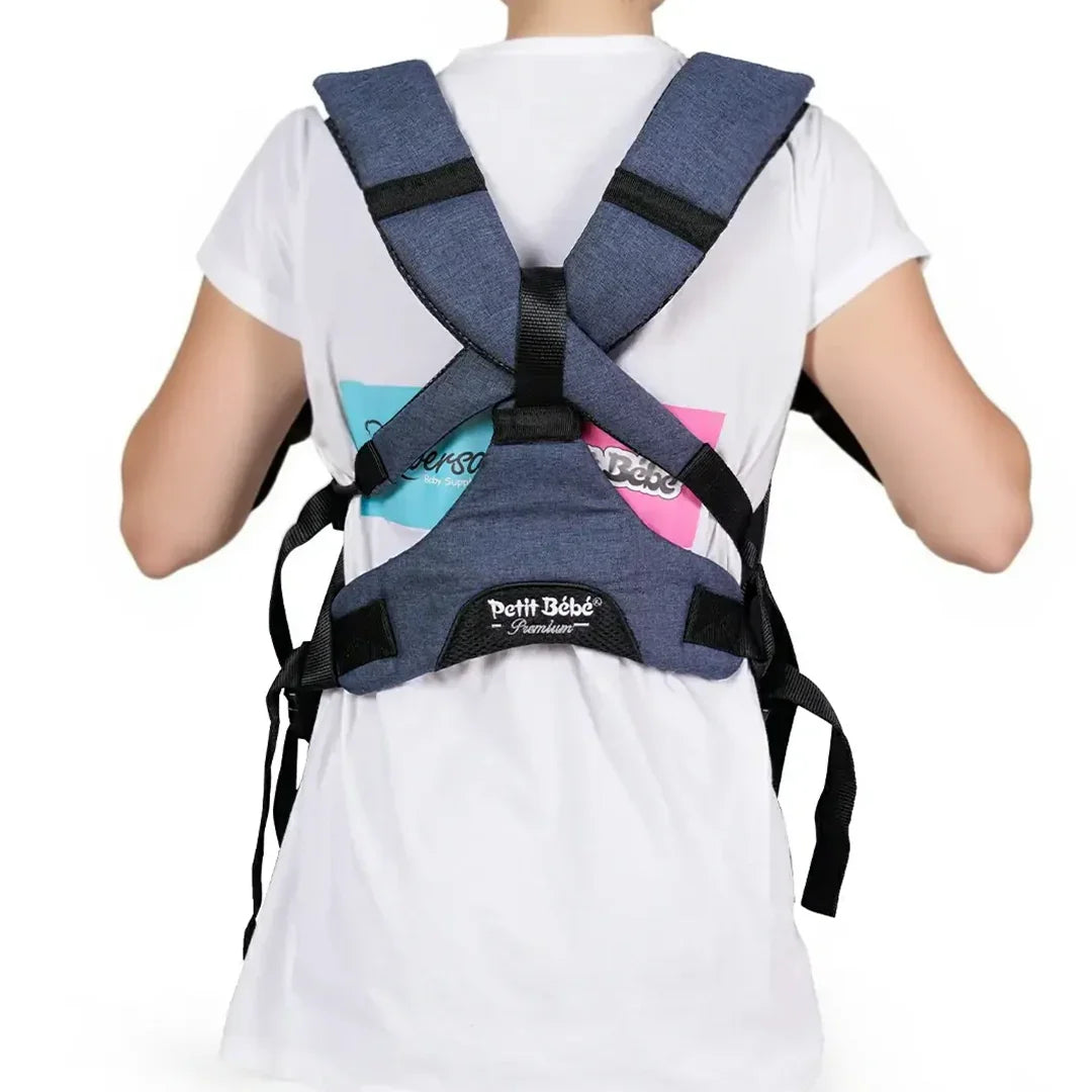 Petit Bebe Baby Carrier Premium Max – Linen Dark & Blue
