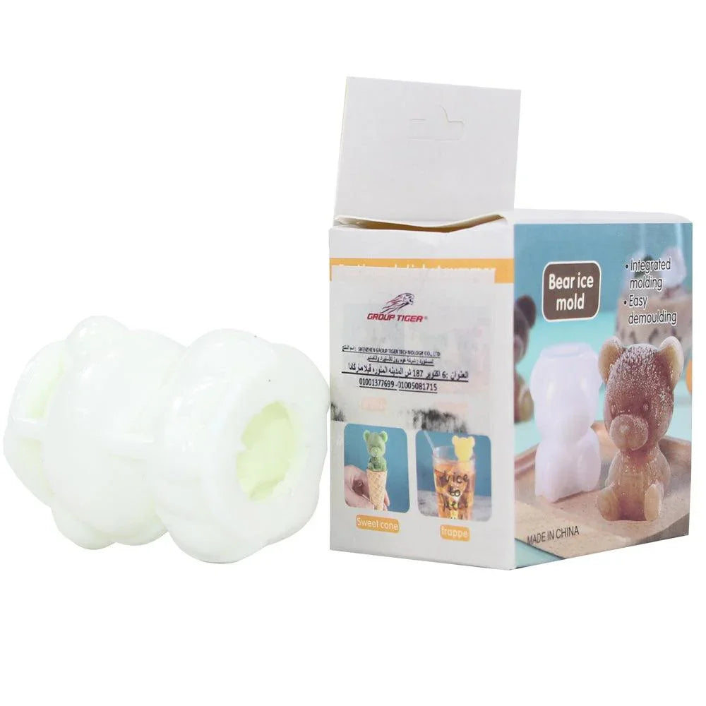3D Bear Shape Silicone Chocolate Mold Cute Ice Cube Tray Soap Mold Candle Making Mold Candy Fondant Molds Cake Decorating Mold - Ourkids - Marcada