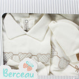 4-Piece White Baby Layette Set - Ourkids - Berceau