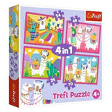 4 Puzzles - Llamas on Vacation - Ourkids - Trefl