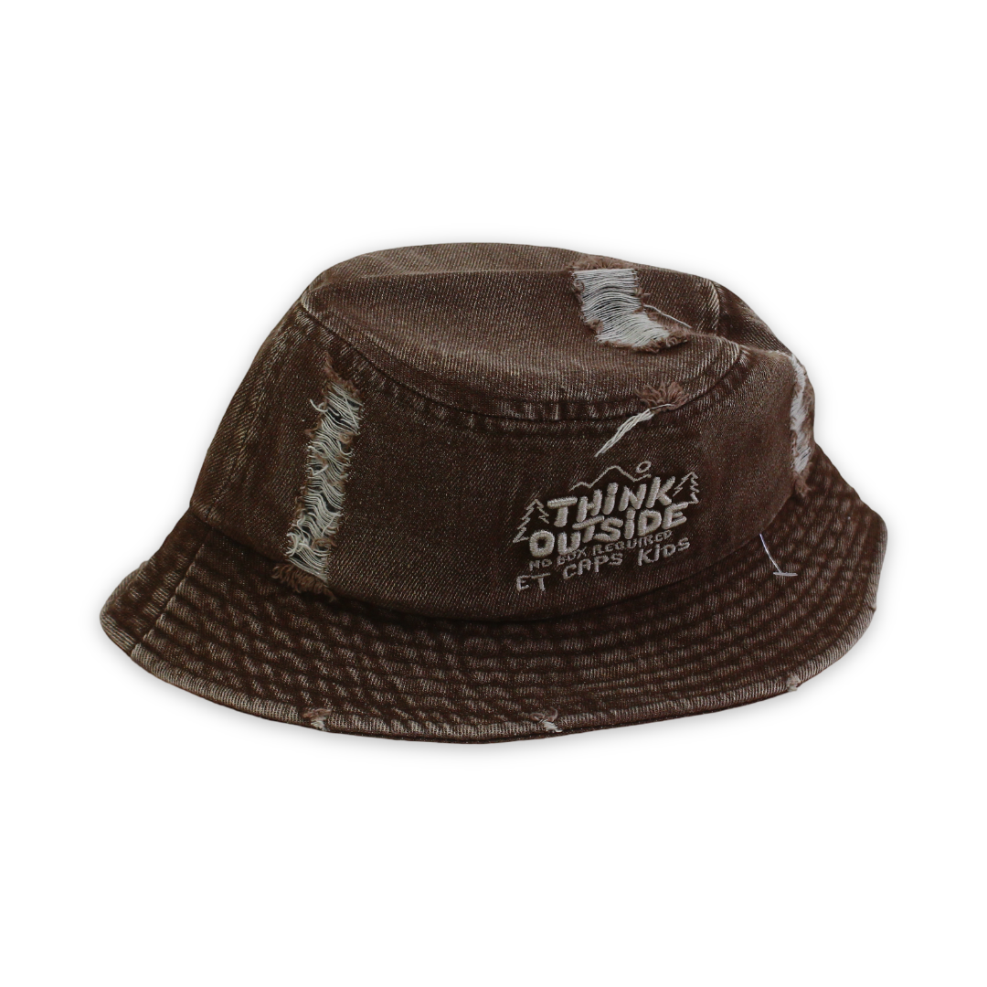 Unisex Cotton Bucket Hat – “Think Outside“ Embroidery