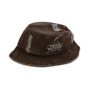 Unisex Cotton Bucket Hat – “Think Outside“ Embroidery
