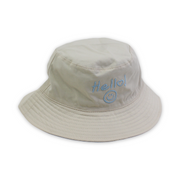 Unisex Cotton Bucket Hat – “Hello“ Embroidery
