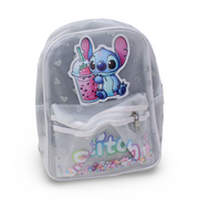 Stitch Transparent Backpack – White
