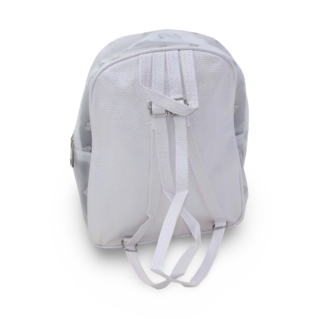 Stitch Transparent Backpack – White