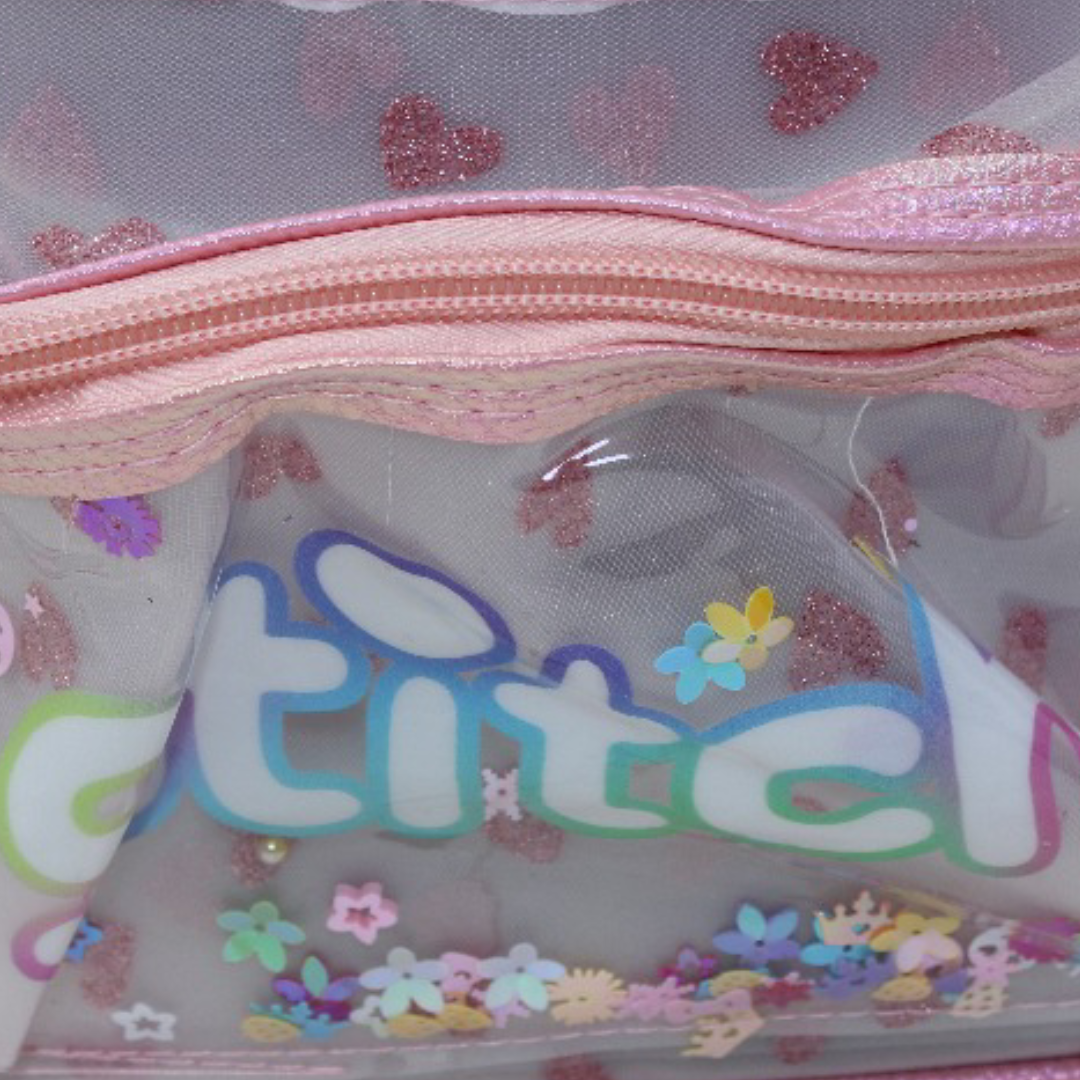 Stitch Transparent Backpack – Salmon