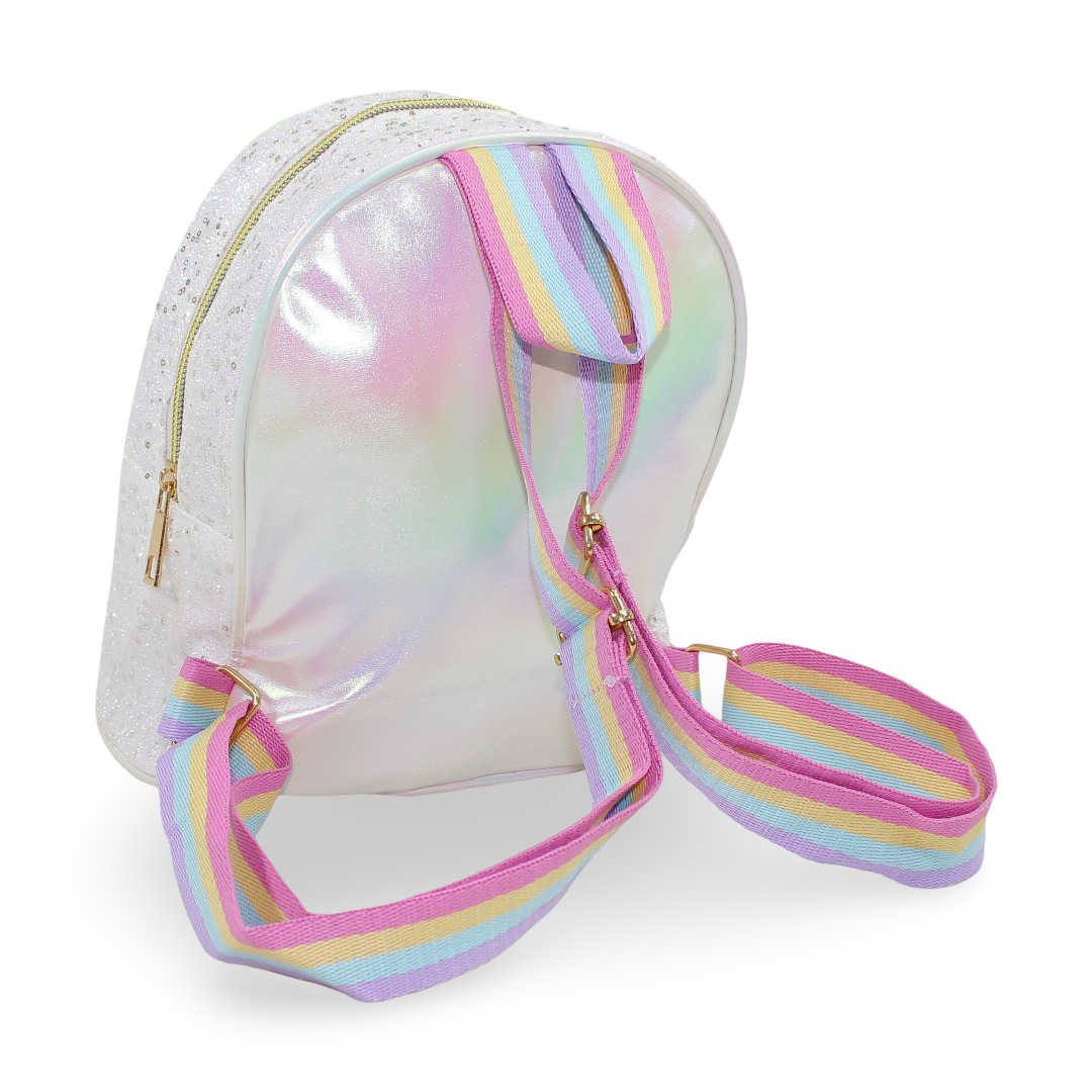 School Backpack – Glitter White