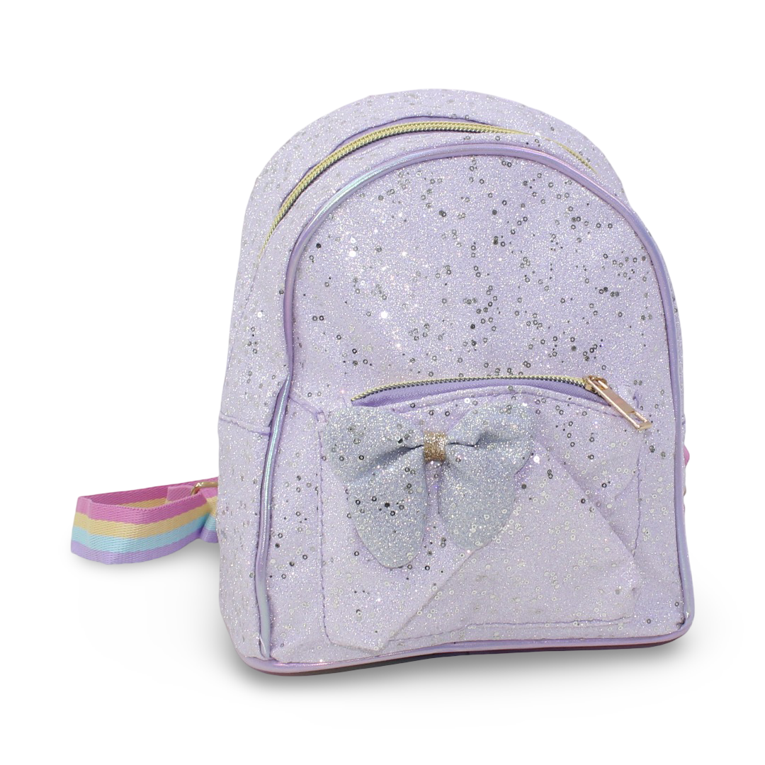 Glitter Bow Backpack – Purple