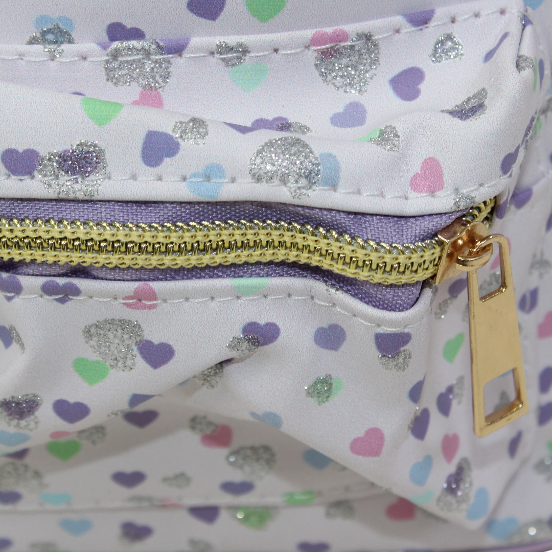 Hearts Backpack – Purple
