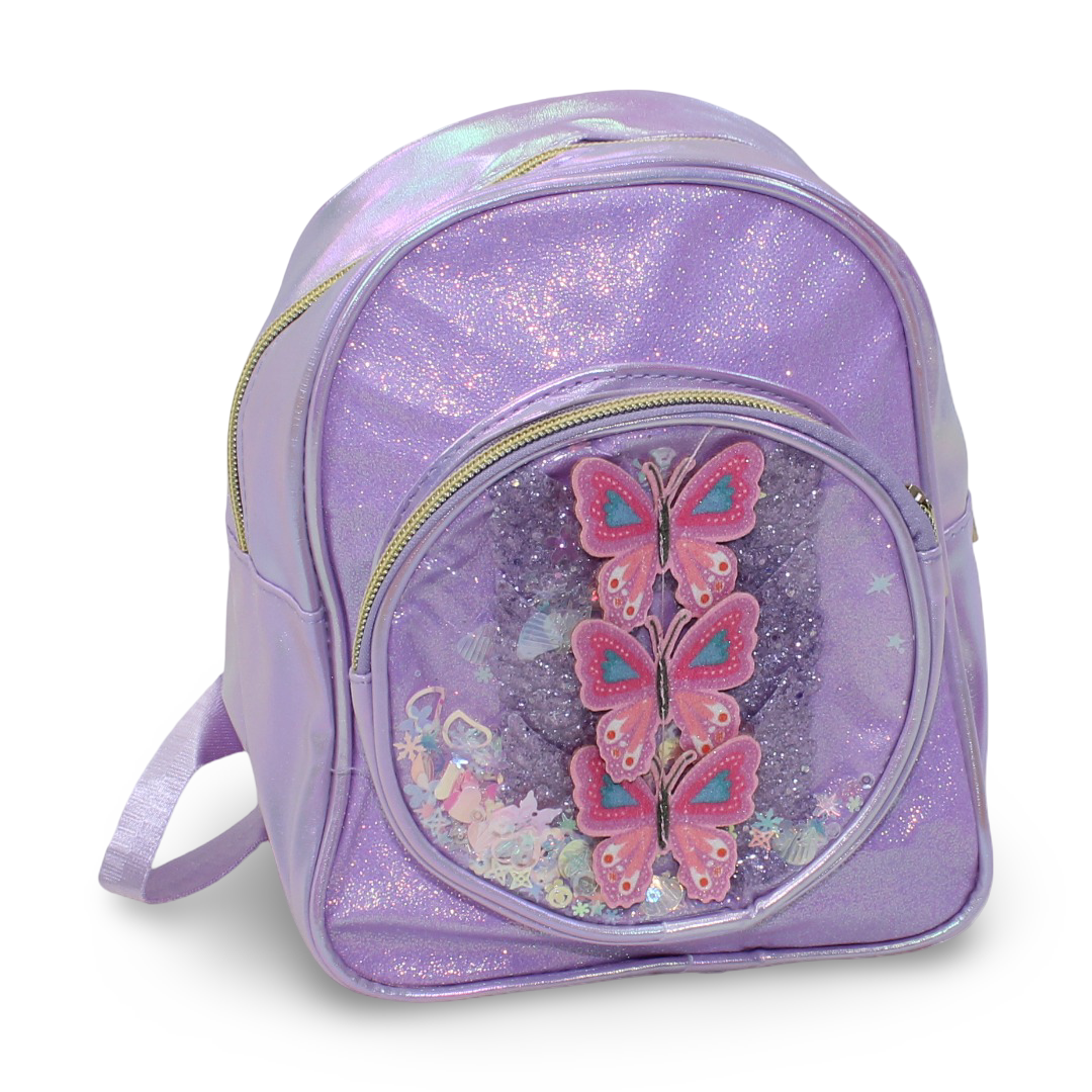 Butterflies Backpack – Purple - School - Batal