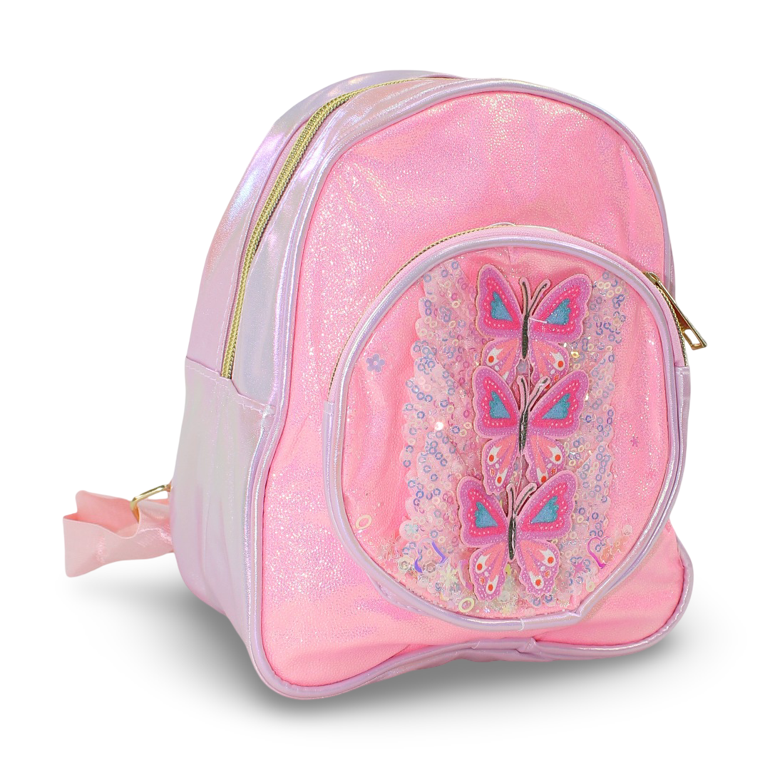 Butterflies School Backpack – Pink