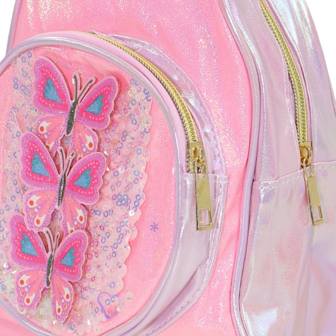 Butterflies School Backpack – Pink