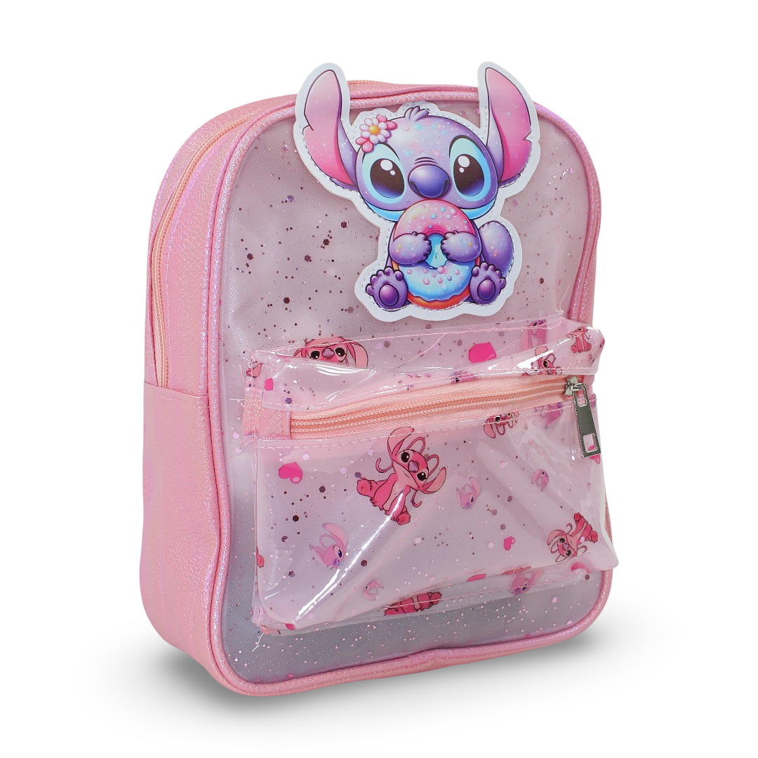 Stitch School Backpack – Salmon