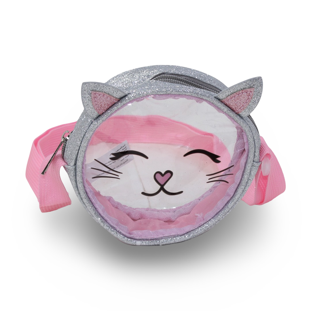 Cat Transparent Cross Bag – Pink