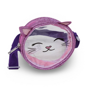 Cat Transparent Cross Bag – Purple