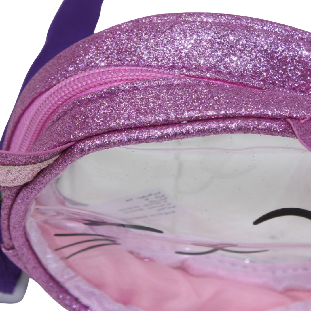 Cat Transparent Cross Bag – Purple