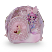 Mermaid Backpack with Pocket – Pink