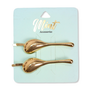 Mint Metal Hair Clips – Gold (Set Of 2)