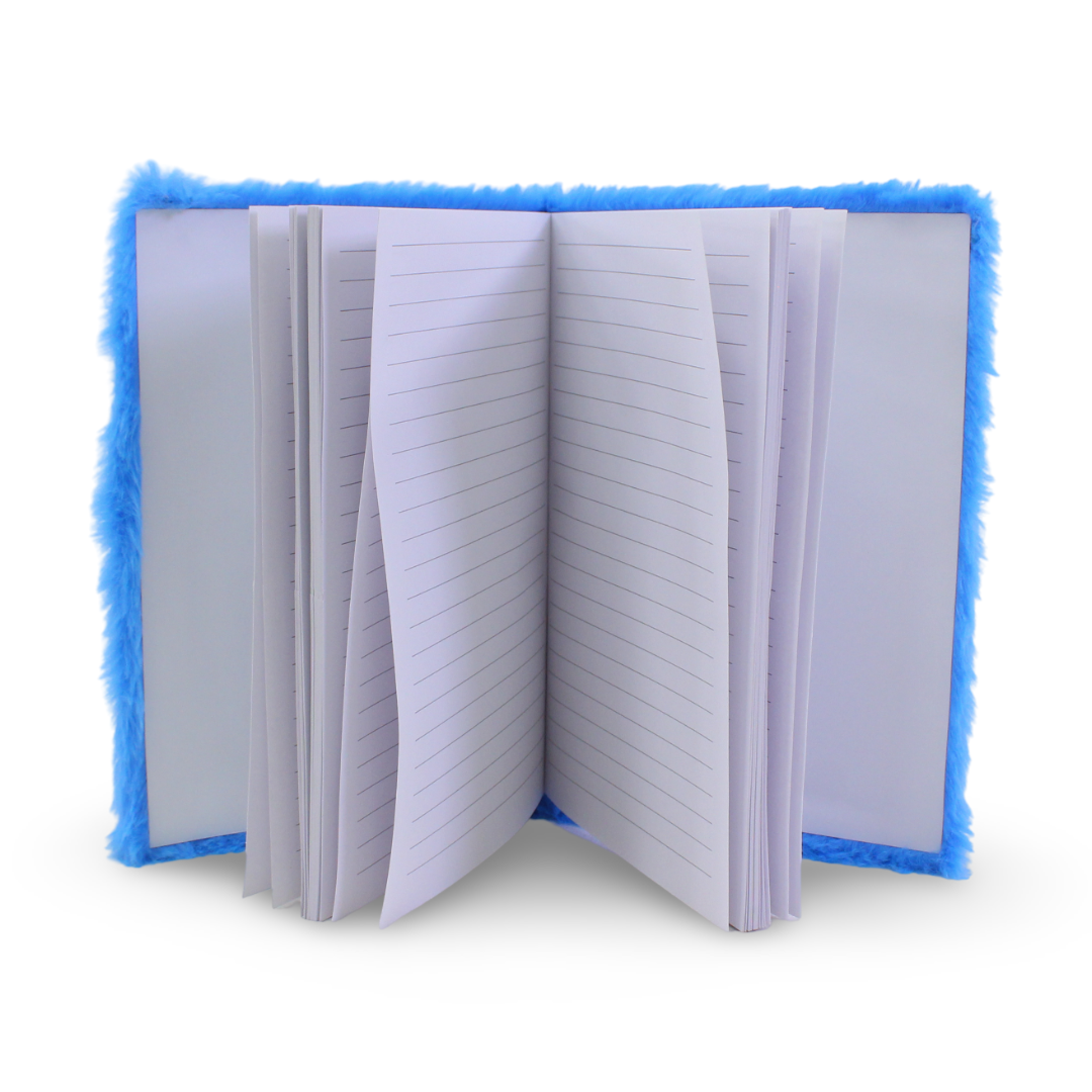 Stitch Furry Notebook – Blue
