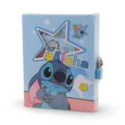 Stitch Hardcover Notebook with Safety Lock & Key – Baby Blue