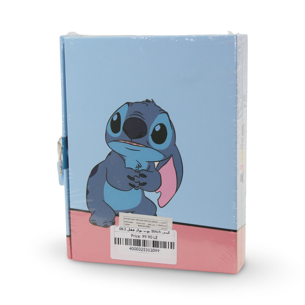 Stitch Hardcover Notebook with Safety Lock & Key – Baby Blue