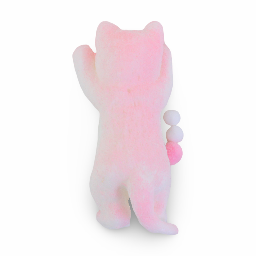 Squishy Cat Toy – White & Pink